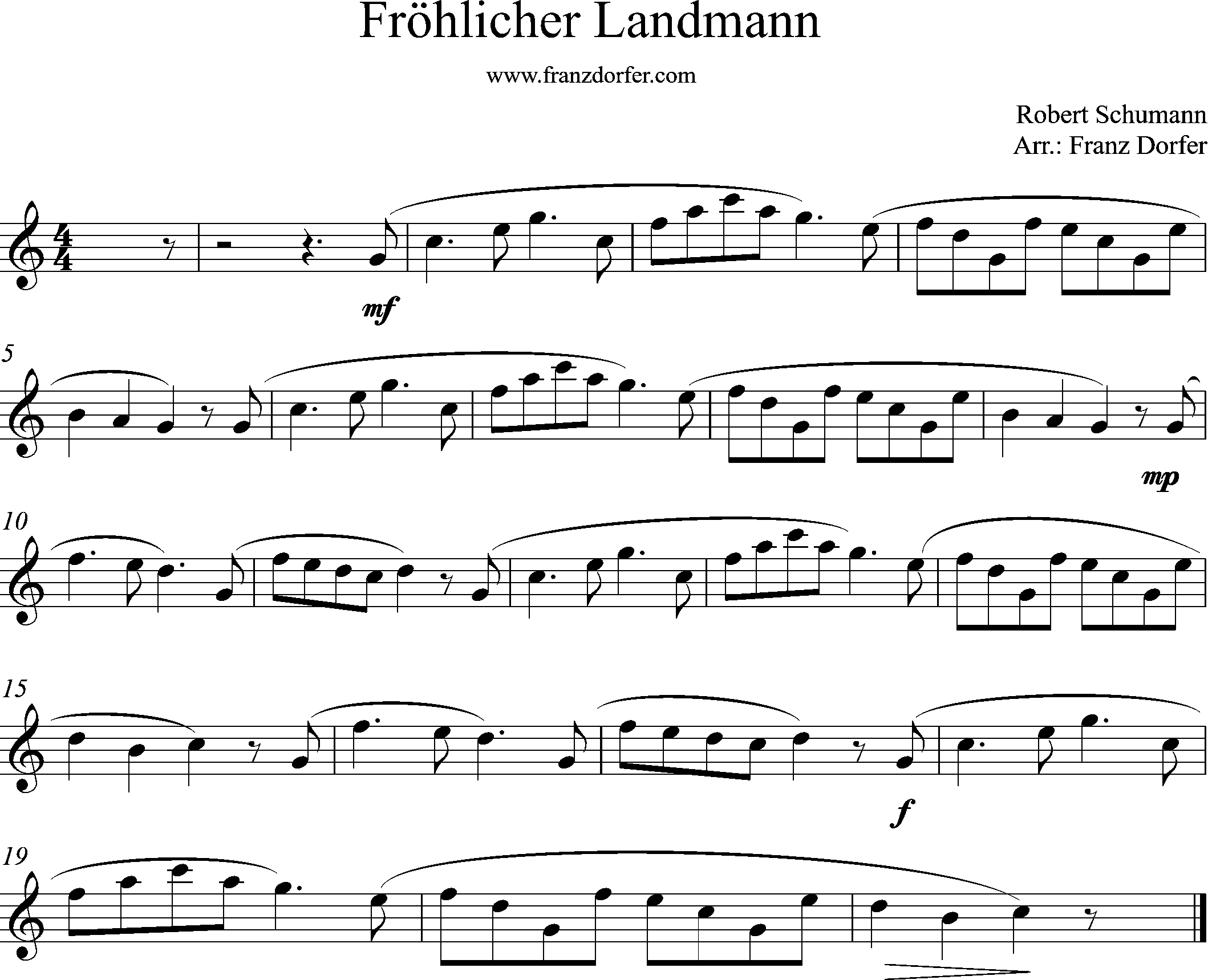 Der fröhliche Landamann Solonoten C-Dur